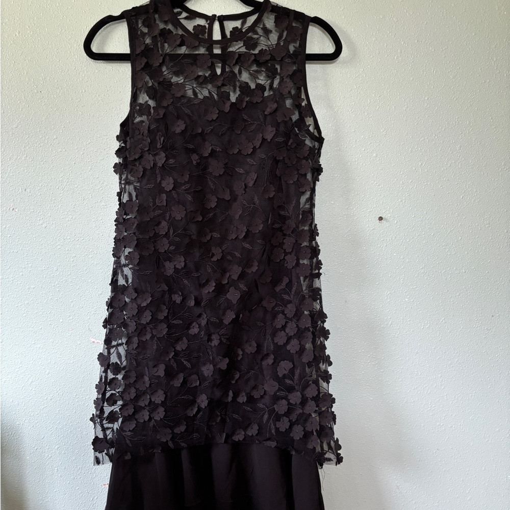 Elegant Black Floral Dress